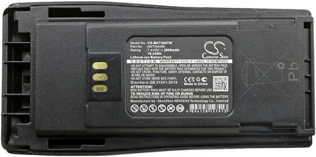 Alt view image 5 of 5 - Battery for Motorola CP140 CP200 CP360 CP150 CP180 NNTN4496 NNTN4496AR NNTN4497