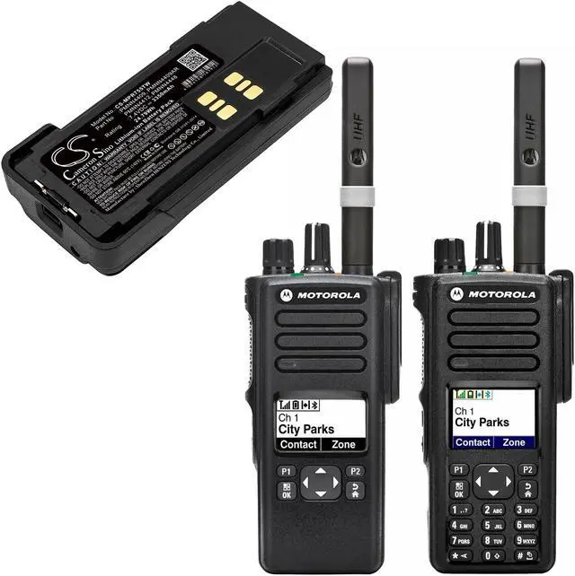 Alt view image 6 of 7 - Battery for Motorola XPR7350 XPR3500 TRBO PMNN4491 PMNN4409 PMNN4409AR PMNN4412