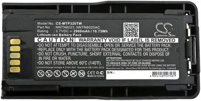 Alt view image 5 of 5 - Battery for Motorola MTP3100 MTP3250 MTP600 MTP6000 MTP6650 NNTN8023 PMNN4522