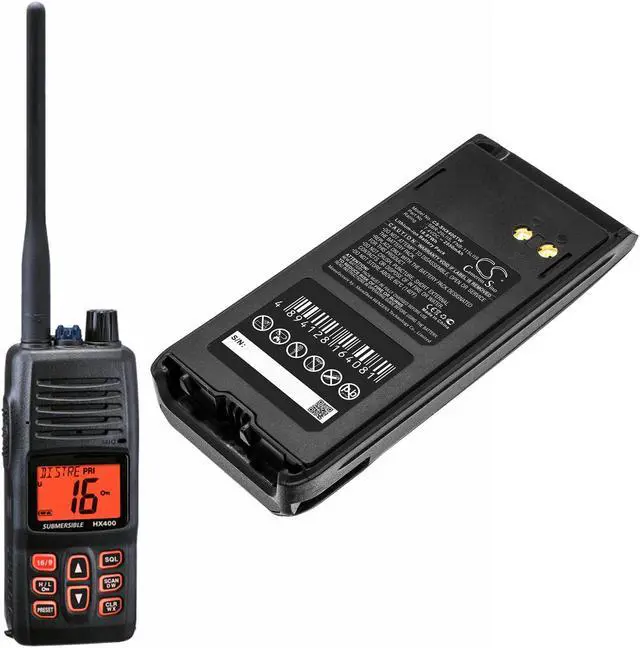 Alt view image 6 of 6 - Battery for Standard Horizon HX400IS FNB-115LIIS SBR-29LIIS Radio CS-SHX400TW