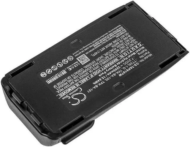 Alt view image 2 of 5 - Battery for Tait TP8100 TP8115 TP9300 TPA-BA-100 TPK-BA-100 TT35L1-D 2200mAh