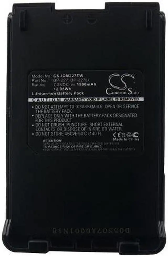 Alt view image 5 of 5 - Battery for Icom IC-E85 IC-F50 IC-F50V IC-F60 IC-F60V BJ-193 BJ-265 BP-227