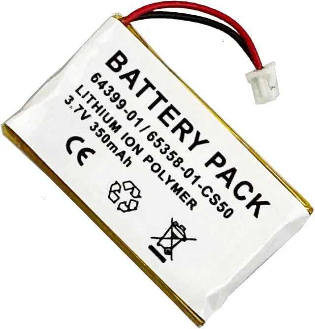 Alt view image 5 of 5 - Battery 2-Pack for Plantronics CS50, CS55, HL10, Headsets 65358-01, 64399-01 - 230mAh 2x
