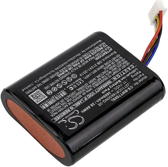 Alt view image 2 of 4 - Battery for Bowers & Wilkins T7 J271/ICR18650NQ-3S Speaker CS-BWT700SL 2600mAh