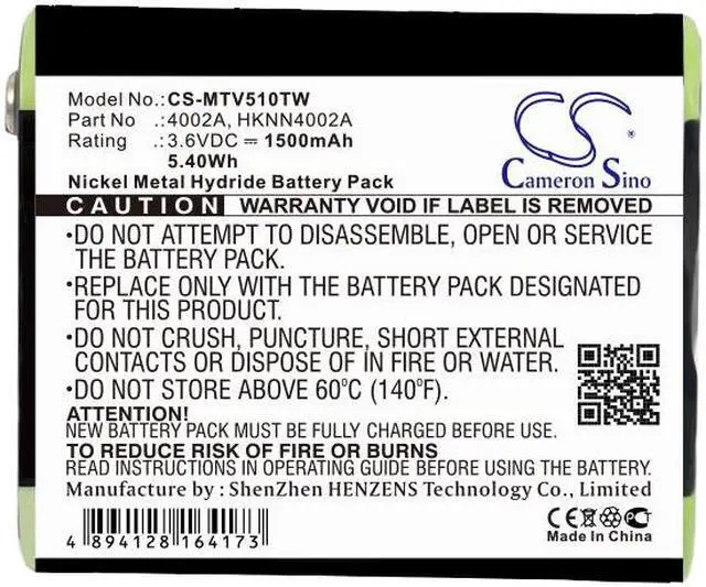 Alt view image 3 of 4 - Battery for Motorola Talkabout T5000 HKNN4002A HKNN4002B 53615 FV500 HKNN4002
