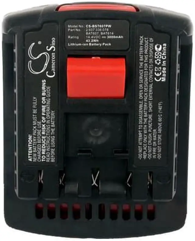 Alt view image 6 of 6 - Battery for Bosch PB360S DDB180-02 GDR 1080-LI BAT607 BAT607G BAT614 BAT614G