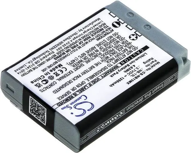 Alt view image 2 of 4 - Battery for Canon PowerShot G5X M2 G7X II M3 MARK 2 G9X SX620HS SX720HS NB-13L