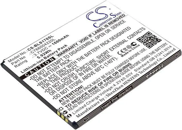 Main image of Battery for BLU S170 Studio G HD C766004220L Mobile SmartPhone CS-BLS170SL