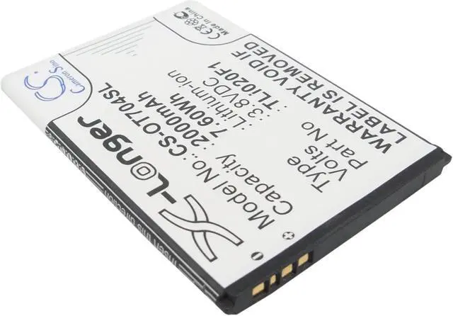 Alt view image 2 of 5 - Battery for Alcatel 5044 5042 OneTouch Fierce 2 Pop C7 Vodafone VFD 500 TLi020F1