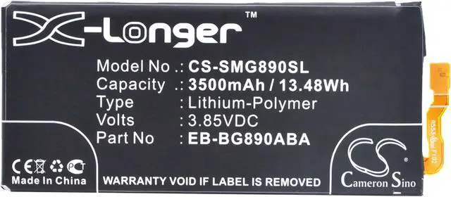 Alt view image 5 of 6 - Battery for Samsung Galaxy S6 Active SM-G890 SM-G890A EB-BG890ABA CS-SMG890SL