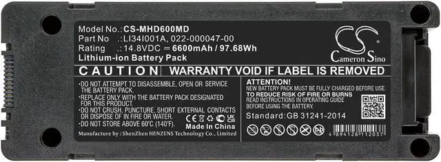 Alt view image 5 of 6 - Battery for Mindray BeneHeart D6 DP-50 Z5 Z6 022-000012-00 LI24I002A LI34I001A