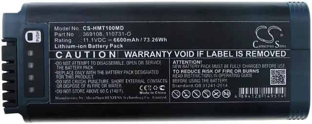 Alt view image 3 of 3 - Battery for HAMILTON C1 MRI1 T1 110731-O 369108 CS-HMT100MD 11.1v 6600mAh Li-ion
