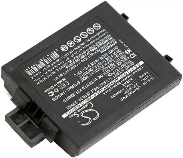 Alt view image 2 of 5 - Black Battery for Vocera B3000N B3000 B3000E 230-01924 230-02020 CS-VCB300MD