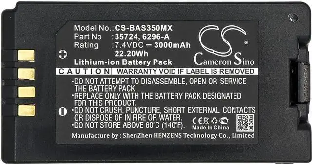 Alt view image 3 of 3 - Battery for Baxter 35700 55075-2 35083 35162 Sigma Spectrum Pumps 6296-A 3000mAh
