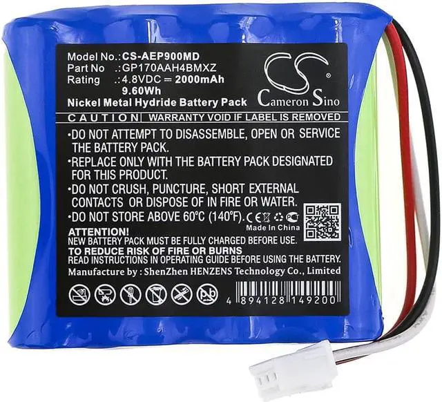 Alt view image 3 of 4 - Battery for American Diagnostic 9002-5 ADC E-Sphyg 2 GP170AAH4BMXZ CS-AEP900MD