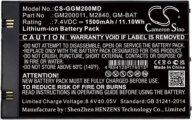 Alt view image 3 of 3 - Battery for GE Vscan Scan Pocket Sized GM200011 GM-BAT M2840 CS-GGM200MD 1500mAh