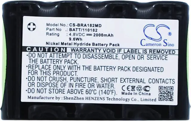 Alt view image 5 of 5 - Battery for Braun Infusoport 120182 BATT/110182 CS-BRA182MD 8.4v 2000mAh 16.80Wh
