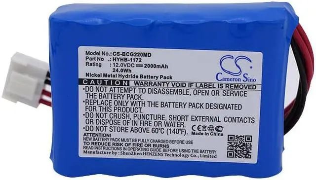 Alt view image 5 of 5 - Battery for EDANINS ECG-1A Eton 2303G SPRING ECG-901B Biomed ECG-220 HYHB-1172