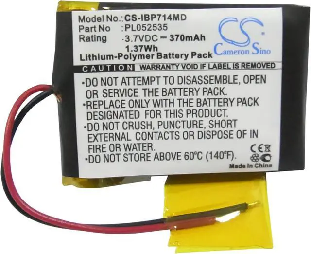 Alt view image 5 of 6 - Battery for iHealth BP5 E5E45A BP7 141DF1 PL052535 CS-IBP714MD 3.7v 370mAh