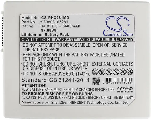 Alt view image 3 of 3 - Battery for Philips XL Plus XL+ 989803167281 M6479 M6479-O SE02211 SE-02211