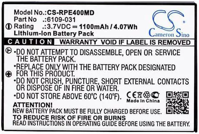 Alt view image 5 of 5 - Battery for Rainin E4 XLS+ MettlerToledo 6109-031 800-472-4646 E4-BATT 1100mAh