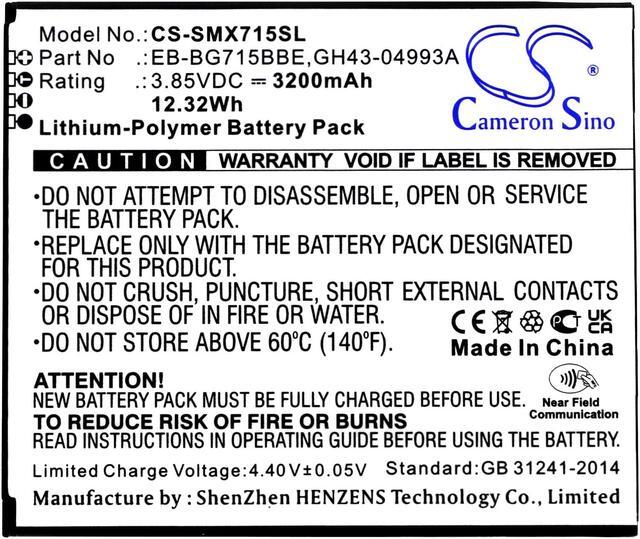Alt view image 3 of 4 - Battery for Samsung Galaxy Xcover Pro SM-G715 SM-G715U EB-BG715BBE GH43-04993A
