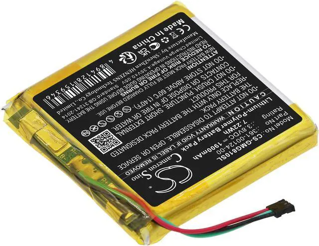 Alt view image 2 of 5 - Battery for Garmin Approach G80 361-00124-00 GPS Navigator CS-GMG810SL 1900mAh