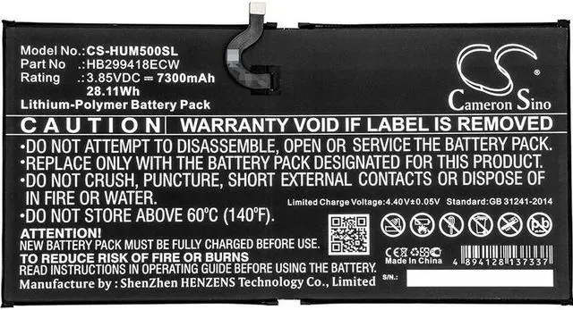 Alt view image 3 of 4 - Battery for Huawei CMR-AL09 CMR-AL19 CMR-W19 MediaPad M5 10.8 HB299418ECW