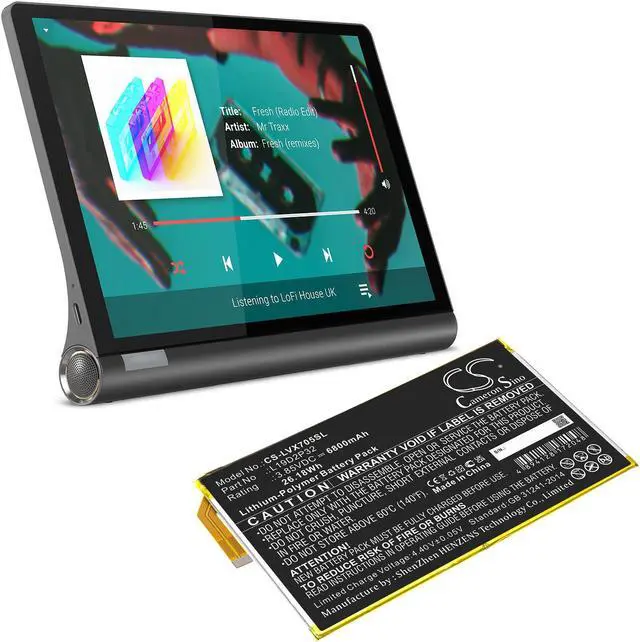 Alt view image 5 of 5 - Battery for Lenovo Yoga Smart Tab YT-X705F L19D2P32 Tablet CS-LVX705SL 3.85v