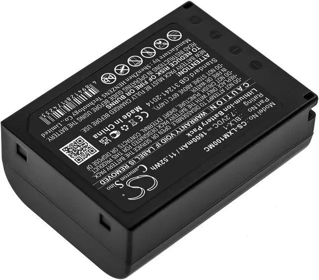 Alt view image 2 of 4 - Battery for Olympus OM SYSTEM OM-1 Mirrorless BLX-1 Camera CS-LXM100MC 1600mAh