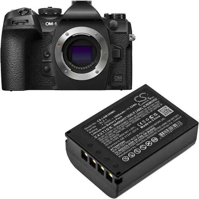 Alt view image 4 of 4 - Battery for Olympus OM SYSTEM OM-1 Mirrorless BLX-1 Camera CS-LXM100MC 1600mAh