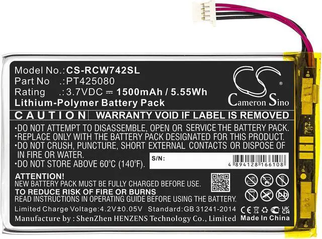 Alt view image 3 of 6 - Battery for RCA RCT6773W22 RCT6773W22B T6873w42 Voyager II 7" PT425080 Tablet