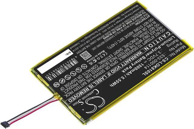 Alt view image 2 of 6 - Battery for Logitech IIIuminated Keyboard K810 533-000114 CS-LOK810SL 1500mAh