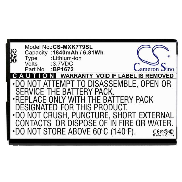 thumbnail image 2 of BP1672 Replacement Battery For Moxee Mifi Hotspot K779HSDL - 2300mAh 0 Cycle Battery 2 of 10