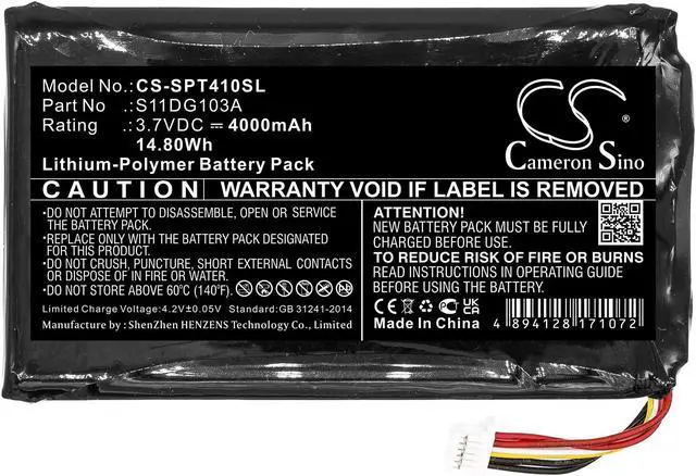 Alt view image 3 of 6 - Battery for Trimble Juno 5 T41 T45 Slate Spectra T41-R01-001 S11DG103A S11GD103A