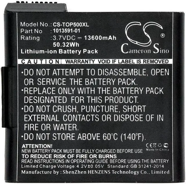 Alt view image 5 of 5 - Battery for Topcon FC-5000 Sokkia SHC-5000 Carlson RT3 1013591-01 CS-TOP500XL