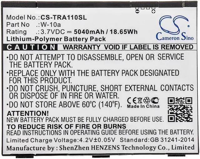 Alt view image 3 of 3 - Battery for Telstra MR2100 NightHawk M2 W-10a Hotspot CS-TRA110SL 3.7v 5040mAh