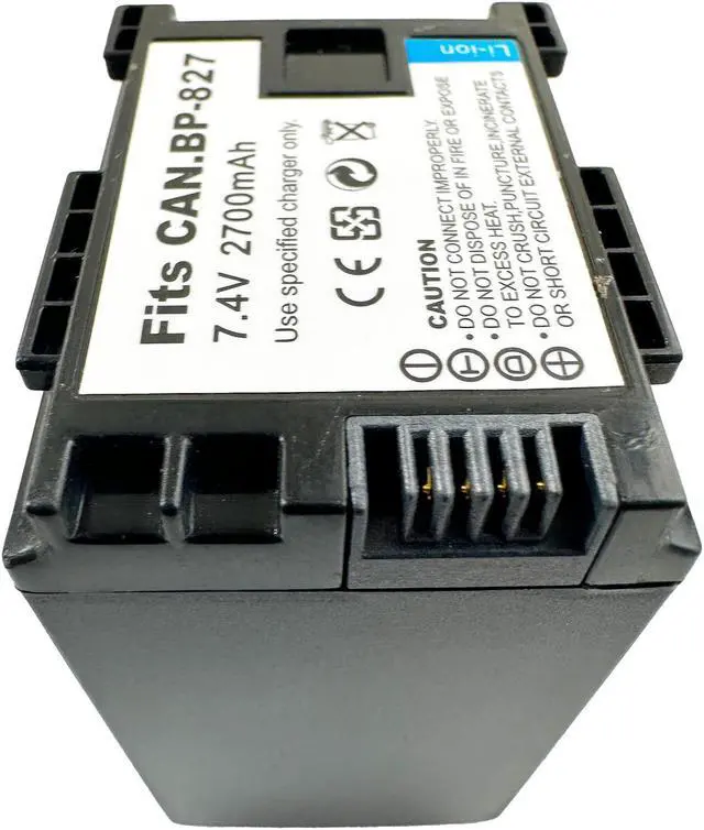 Alt view image 5 of 5 - 2x High Capacity Battery for Canon BP-827 BP-819 BP-809 BP-808 BP-807 BP-809S BP-809BK BP-809B
