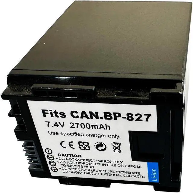 Alt view image 2 of 5 - 2x High Capacity Battery for Canon BP-827 BP-819 BP-809 BP-808 BP-807 BP-809S BP-809BK BP-809B