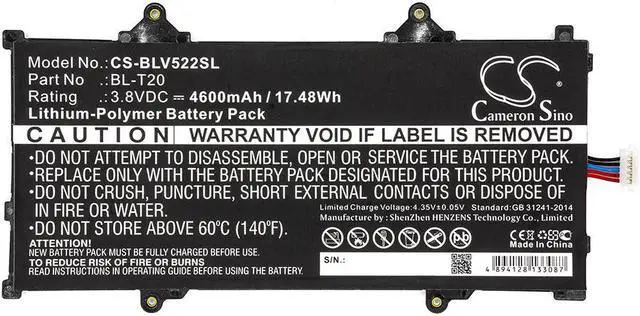 Alt view image 3 of 4 - Battery for LG G Pad X 8.0 LTE V520 V521 V522 BL-T20 Tablet CS-BLV522SL 3.8v