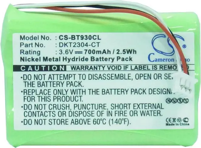 Alt view image 5 of 6 - Battery for Uniden BT-930 Toshiba DKT2304-CT Casio 3201013 MA-240 MH-200 ANA9310