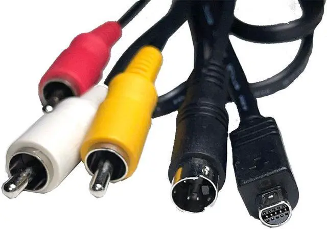 Alt view image 4 of 6 - AV Cable for Sony VMC-15FS S-Video RCA DCR-SR47 HDR-FX7 DCR-SX40 HDR-CX100 HDR-CX100B HDR-SR11