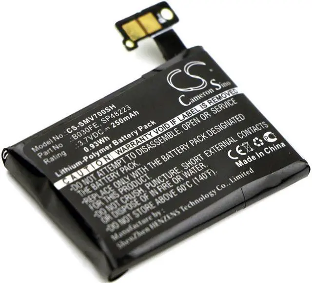 Main image of Battery for Samsung Gear 1 SM-V700 B030FE GH43-03992A SP48223 CS-SMV700SH 250mAh