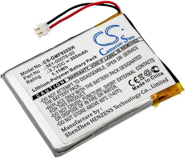 Main image of Battery for Garmin Forerunner 920XT 361-00078-00 Smartwatch CS-GMF920SH 300mAh