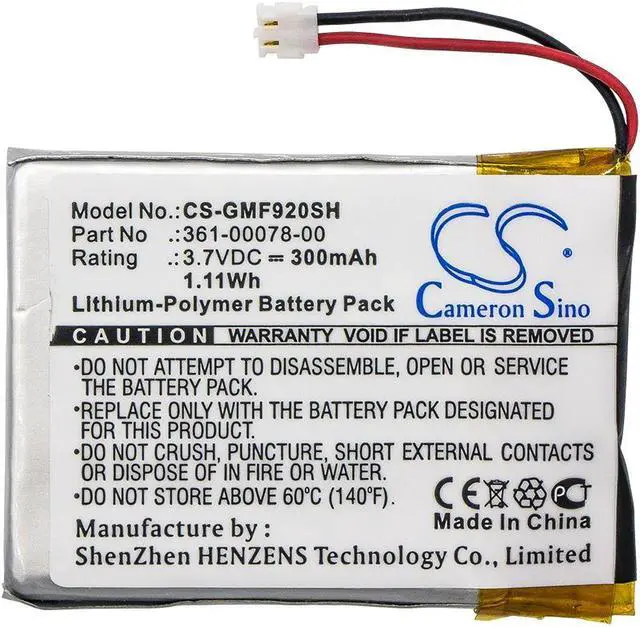 Alt view image 3 of 4 - Battery for Garmin Forerunner 920XT 361-00078-00 Smartwatch CS-GMF920SH 300mAh