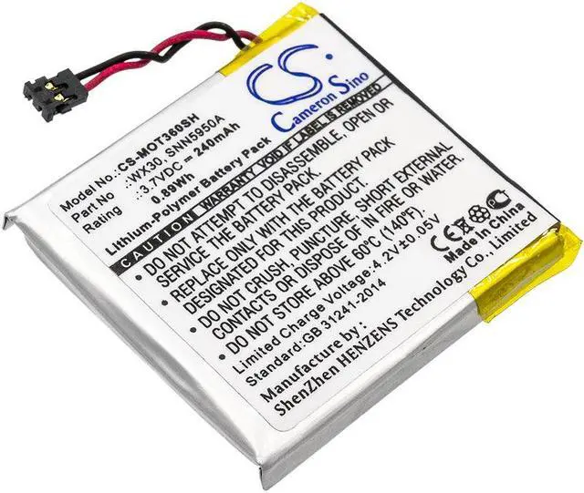 Main image of Battery for Motorola Moto 360 SNN5950A SNN5951A WX30 Smartwatch CS-MOT360SH
