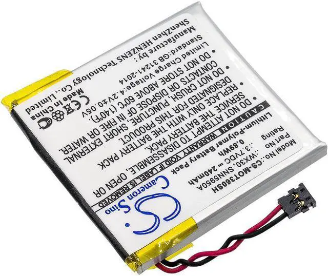 Alt view image 2 of 5 - Battery for Motorola Moto 360 SNN5950A SNN5951A WX30 Smartwatch CS-MOT360SH