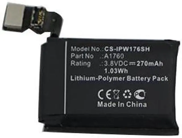 Alt view image 6 of 6 - Battery for Apple MNNN2LL/A MP032LL/A Watch 2 38mm A1760 CS-IPW176SH