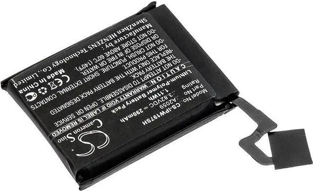 Alt view image 2 of 4 - Battery for Apple A1976 Watch Series 4 44mm A2059 Smartwatch CS-IPW197SH 290mAh
