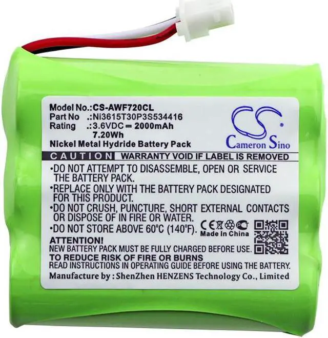 Alt view image 3 of 4 - Battery for AT&T WF720 Ni3615T30P3S534416 Cordless Phone CS-AWF720CL 2000mAh